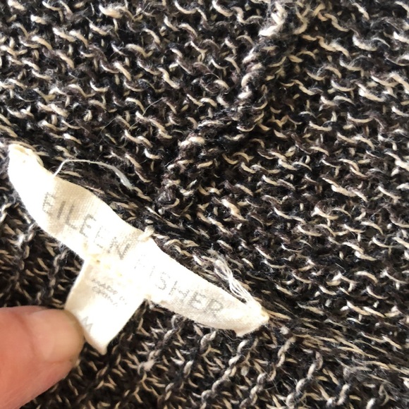 EILEEN FISHER Linen Open Tapered Cardigan - Picture 7 of 7